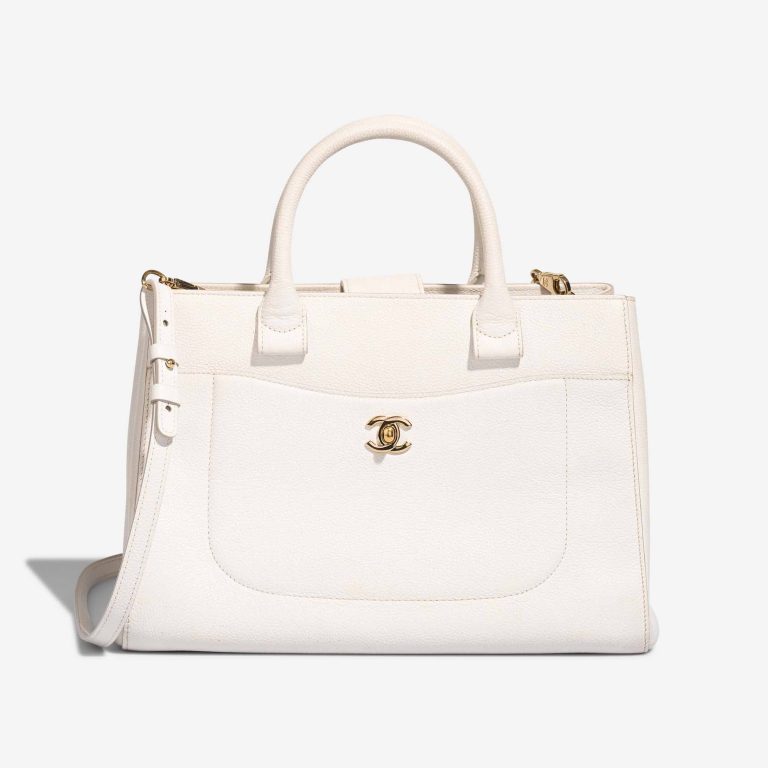 Chanel Neo Executive Medium Calf White Front | Sell your designer bag