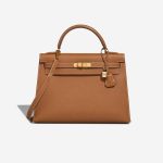 Hermès Kelly Sellier 32 Epsom Gold Front | Verkaufen Sie Ihre Designer-Tasche