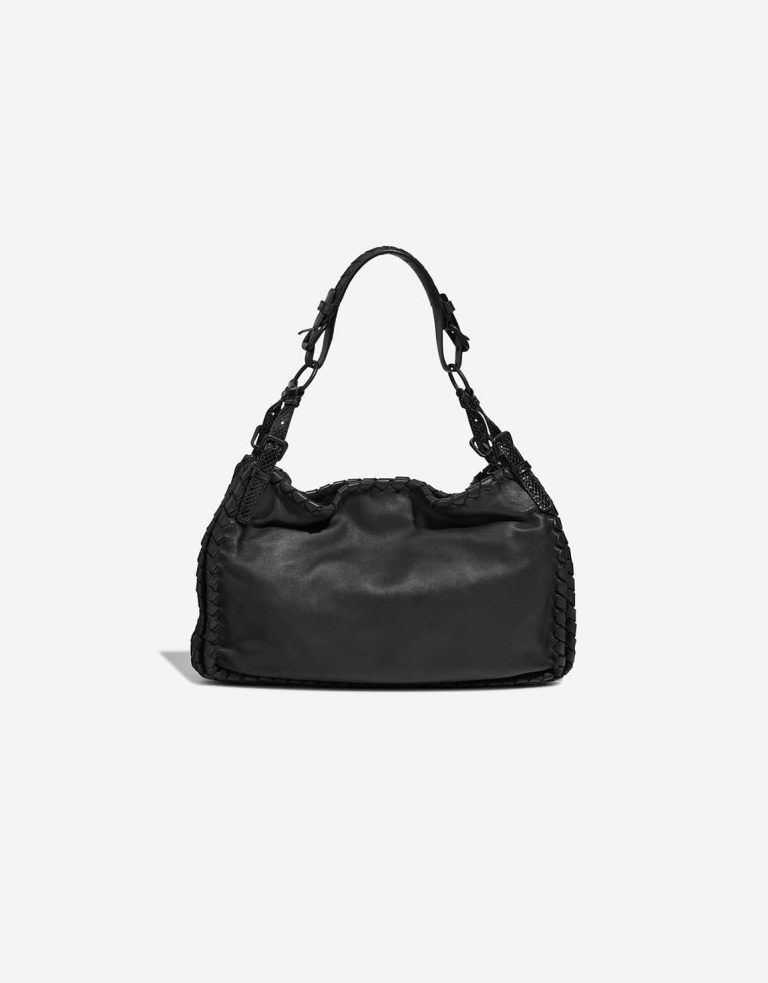 Bottega Veneta Shoulder Bag Medium Lamb / Python Black Front | Sell your designer bag