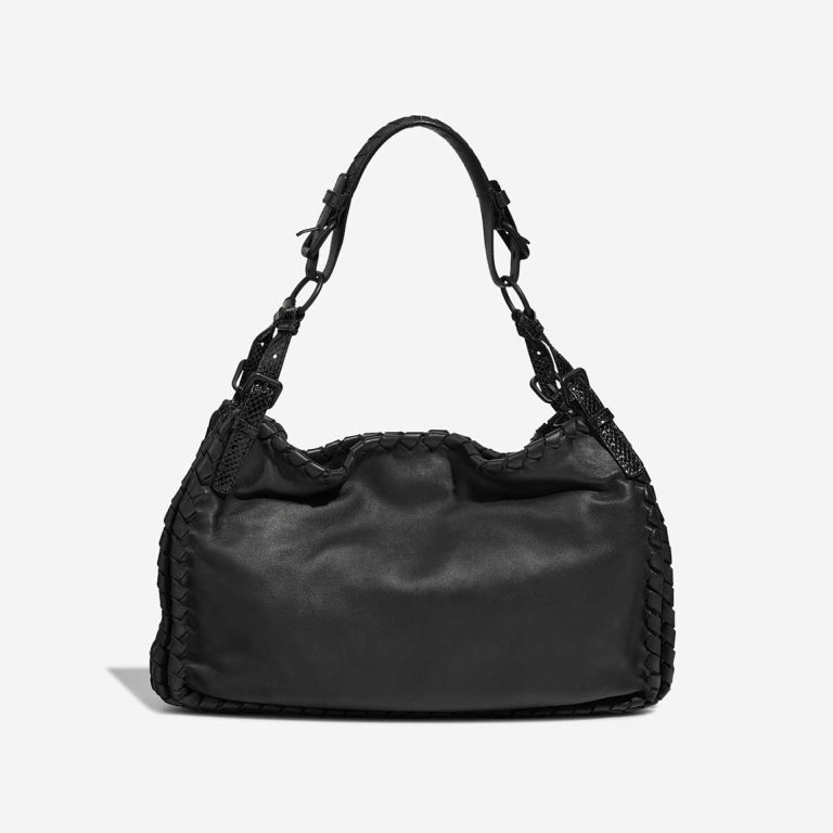 Bottega Veneta Shoulder Bag Medium Lamb / Python Black Front | Sell your designer bag