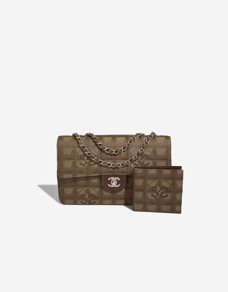 Chanel Timeless Medium Nylon Green / Khaki / Brown Front | Sell your designer bag