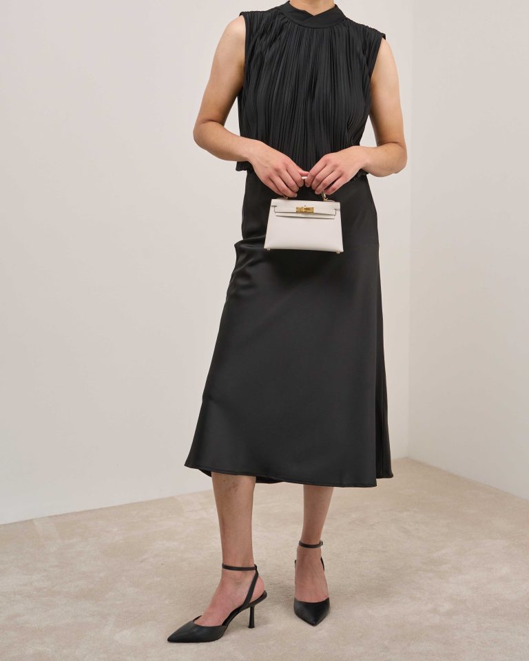 Hermès Kelly Mini Epsom Gris Pâle Front | Vendre votre sac de créateur
