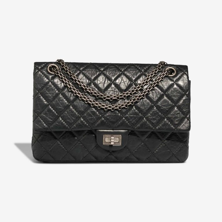 Chanel 2.55 Reissue 226 Aged Kalbsleder Black Front | Verkaufen Sie Ihre Designer-Tasche