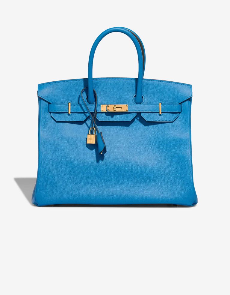 Hermès Birkin 35 Epsom Bleu Zanzibar Front | Sell your designer bag