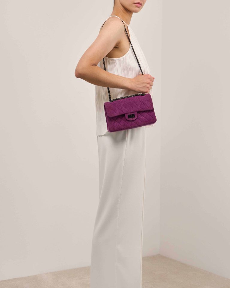 Chanel 2.55 Reissue 225 Velvet Lilac Front | Vendez votre sac de créateur