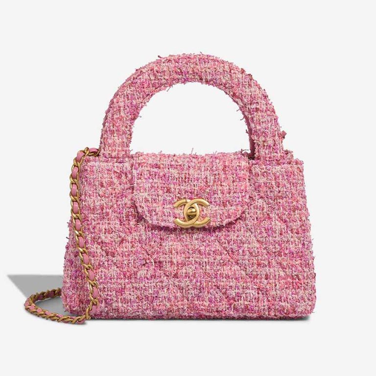 Chanel Kelly Medium Tweed Pink Front | Sell your designer bag