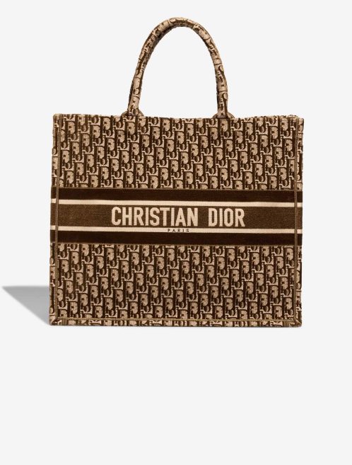 Pre-owned Dior bag Book Tote Large Canvas Brown Brown | Sell your designer bag on Saclab.com