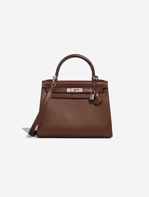 Hermès Kelly 28 Evercolor Brown Front | Vendez votre sac de créateur