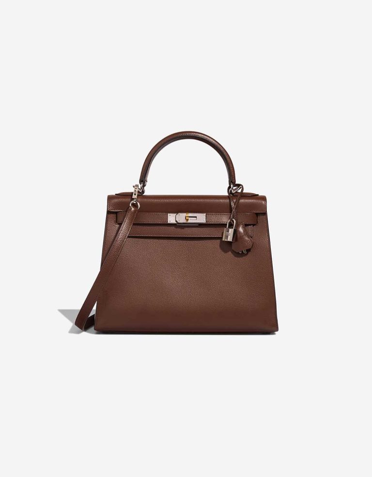 Hermès Kelly 28 Evercolor Brown Front | Verkaufen Sie Ihre Designer-Tasche