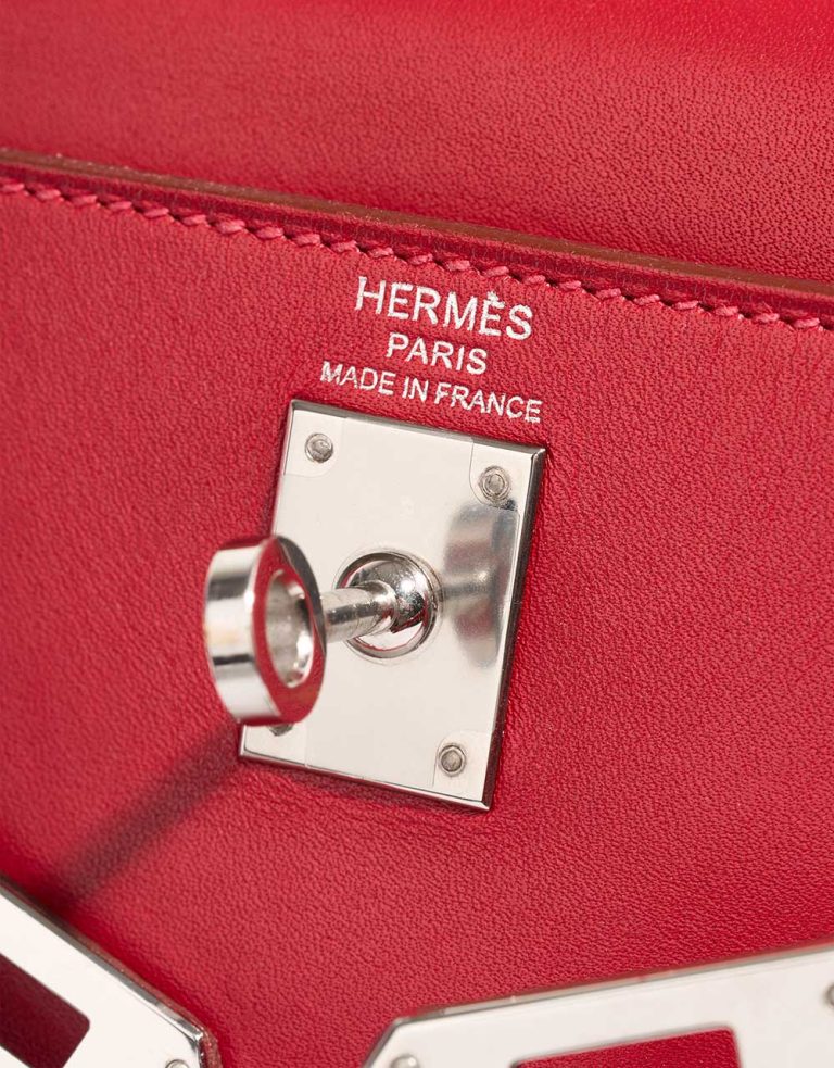 Hermès Kelly 25 Tadelakt Rouge Vif Logo | Vendre votre sac de créateur