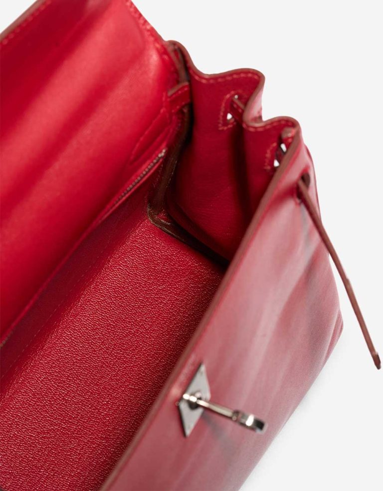 Hermès Kelly 25 Tadelakt Rouge Vif Inside | Vendez votre sac de créateur