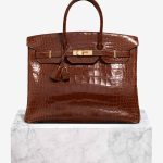 Hermès Birkin 35 Alligator Mississippi Étrusque Front | Vendre votre sac de créateur