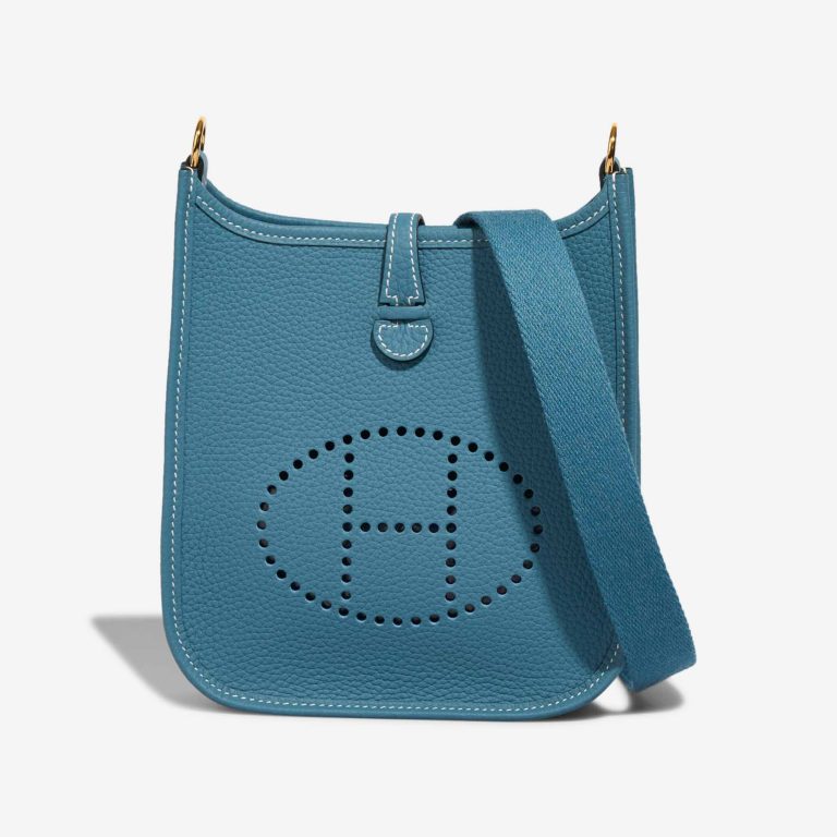 Hermès Evelyne 16 Taurillon Clémence Bleu Jean Front | Sell your designer bag