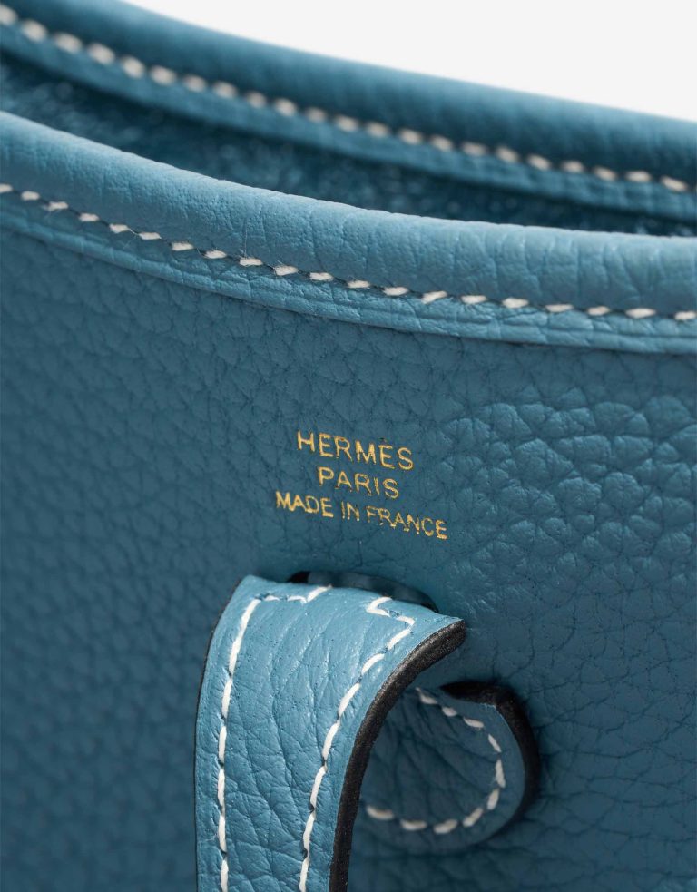 Hermès Evelyne 16 Taurillon Clémence Bleu Jean Logo | Sell your designer bag