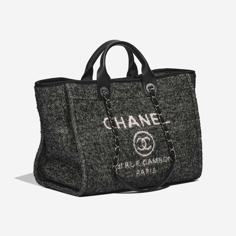 Chanel Deauville Medium New Wool Black / Grey | Sell your designer bag