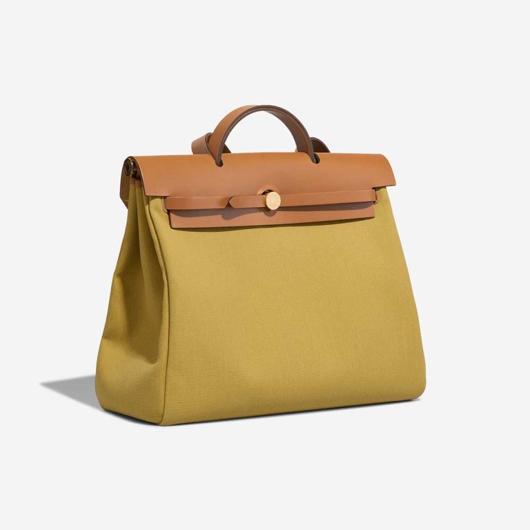 Hermès Herbag 39 Toile / Vache Hunter Ginger / Naturel | Sell your designer bag