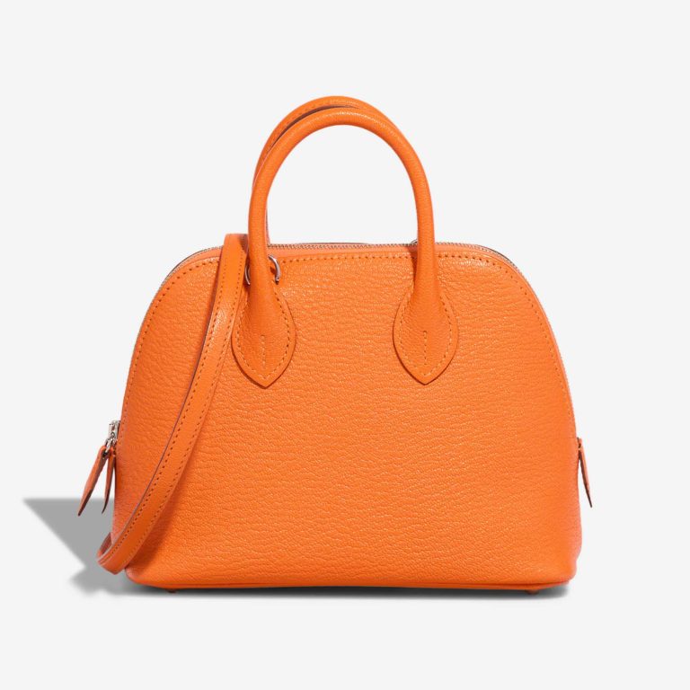 Hermès Bolide Mini Chèvre Mysore Orange Minium Front | Sell your designer bag