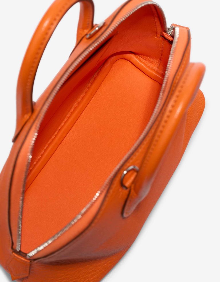 Hermès Bolide Mini Chèvre Mysore Orange Minium Inside | Sell your designer bag