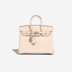 Hermès Birkin 25 Togo Nata / Gris Pâle Front | Verkaufen Sie Ihre Designer-Tasche