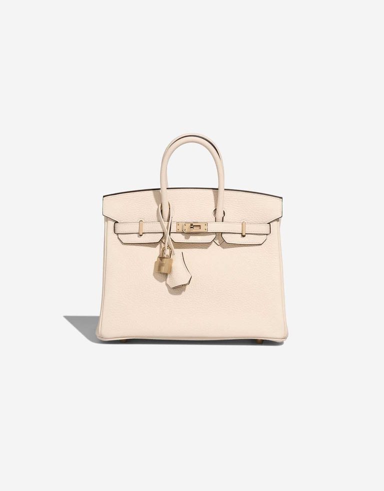 Hermès Birkin 25 Togo Nata / Gris Pâle Front | Sell your designer bag