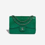 Chanel Timeless Jumbo Alligator Mississippi Emerald Front | Sell your designer bag