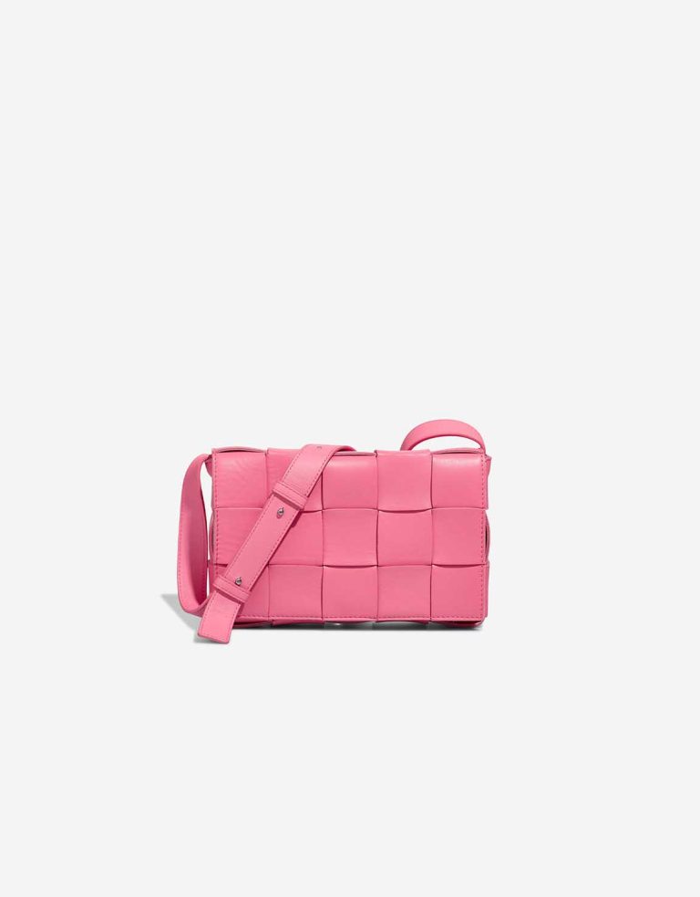 Bottega Veneta Kassette Kalbsleder Rosa Front | Verkaufen Sie Ihre Designer-Tasche