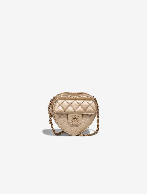 Chanel Timeless Heart Small Lamb Gold Front | Sell your designer bag