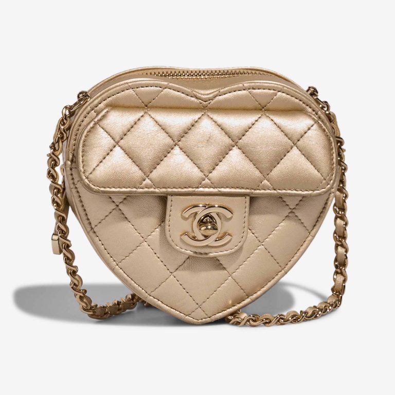 Chanel Timeless Heart Small Lamb Gold Front | Vendez votre sac de créateur