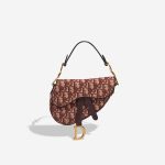 Dior Saddle Mini Oblique Jacquard Dark Red / Beige Front | Vendre votre sac de créateur