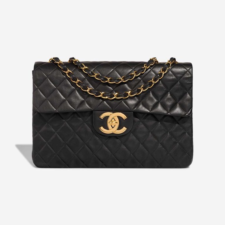Chanel Timeless Jumbo Lamb Black Front | Sell your designer bag