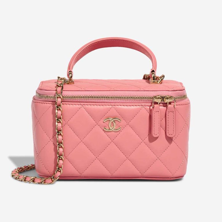 Chanel Vanity Small Lamb Pink Front | Sell your designer bag