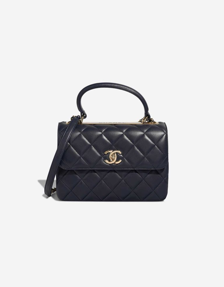 Chanel Trendy CC Medium Lamb Navy Front | Sell your designer bag
