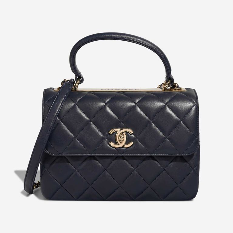 Chanel Trendy CC Medium Lamb Navy Front | Sell your designer bag