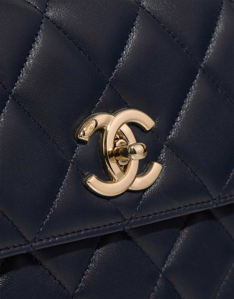 Chanel Trendy CC Medium Lamb Navy Closing System | Sell your designer bag