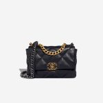 Chanel 19 Flap Bag Lamb Navy Front | Sell your designer bag