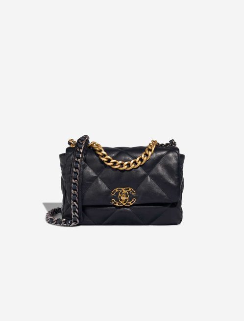 Chanel 19 Flap Bag Lamb Navy Front | Sell your designer bag