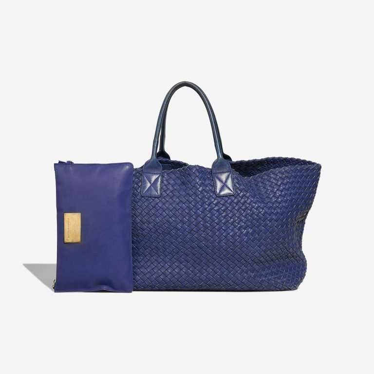 Bottega Veneta Cabat Large Lamb Blue Front | Sell your designer bag