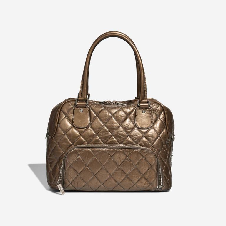 Chanel Bowling Bag Leder Bronze Front | Verkaufen Sie Ihre Designer-Tasche