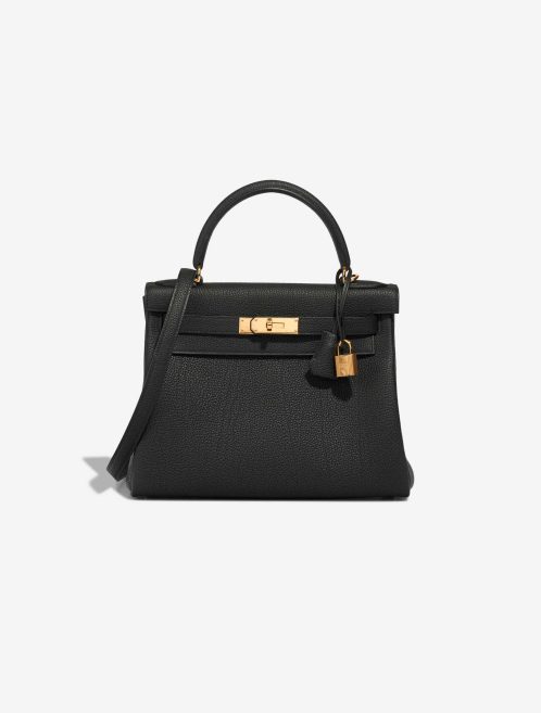 Hermès Kelly 28 Togo Schwarz Front | Verkaufen Sie Ihre Designertasche