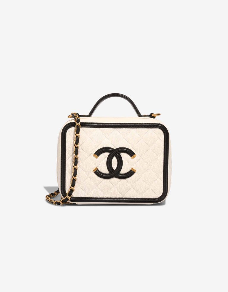 Chanel vanity case white sale