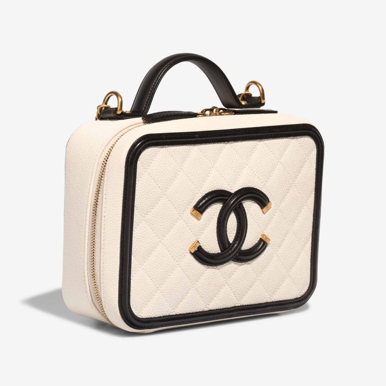 Chanel Vanity Large Caviar White / Black | Sell your designer bag