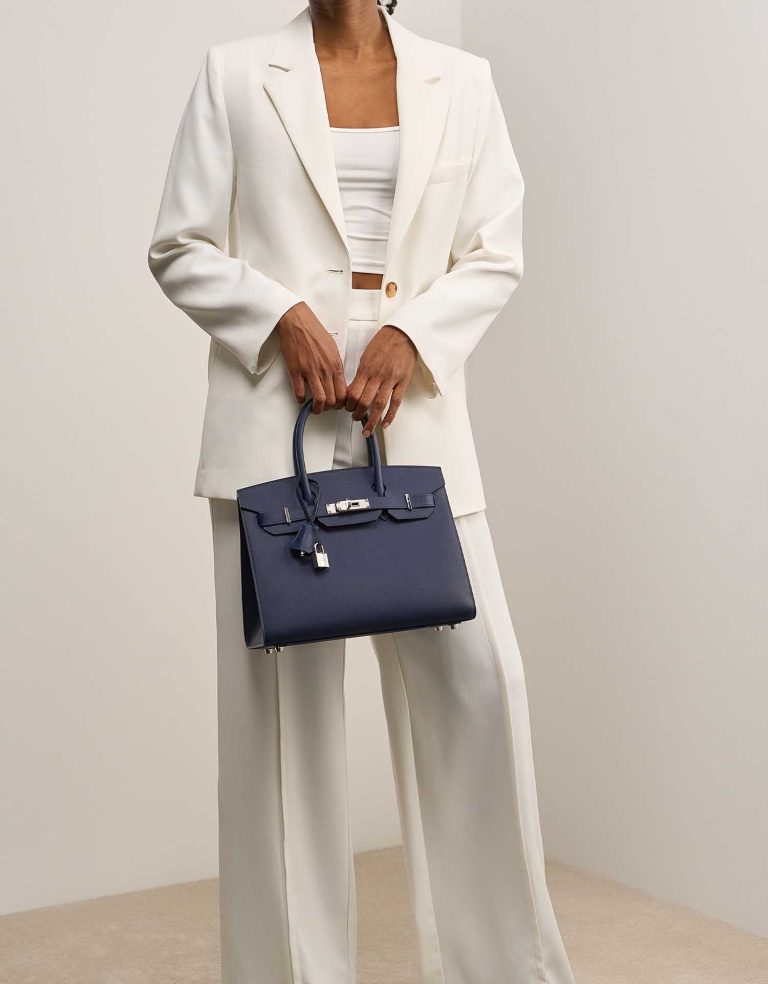 Hermès Birkin 30 Epsom Navy Front | Sell your designer bag