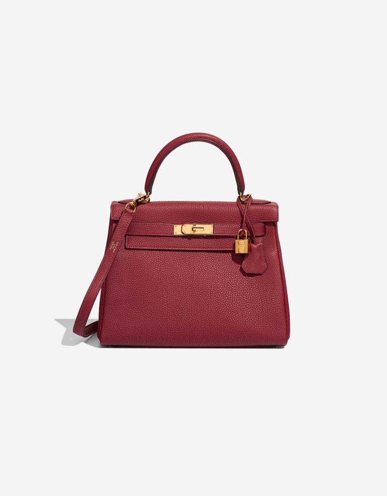 Hermès Kelly 28 Togo Rouge Grenat Front | Vendre votre sac de créateur