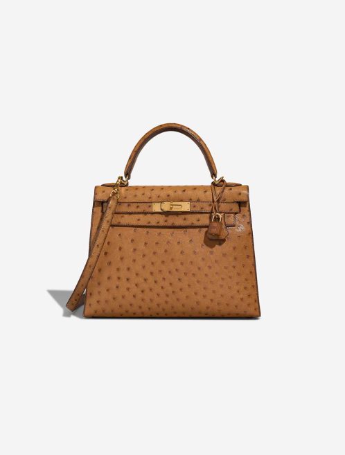 Hermès Kelly 28 Ostrich Gold Front | Vendez votre sac de créateur