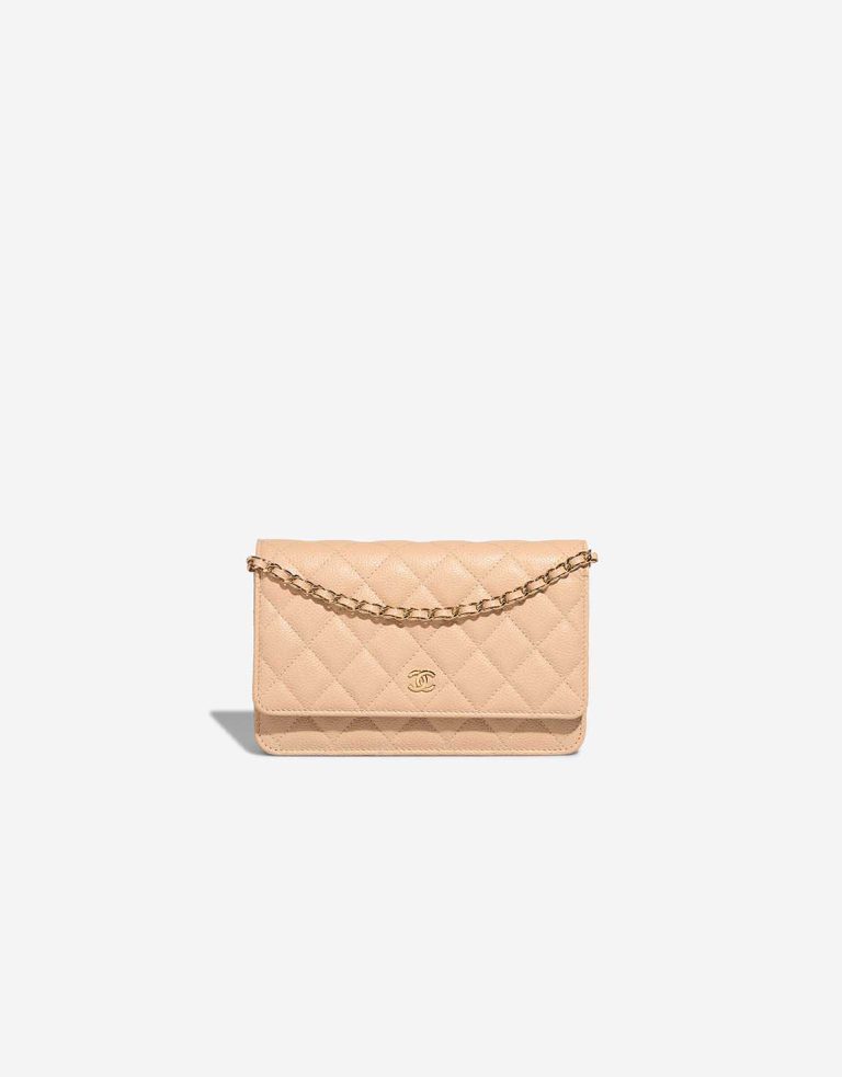 Chanel Wallet On Chain Caviar Beige Front | Vendez votre sac de créateur