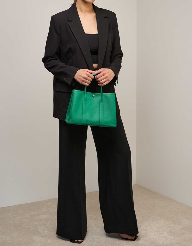 Hermès Garden Party 30 Epsom Vert Jade Front | Sell your designer bag