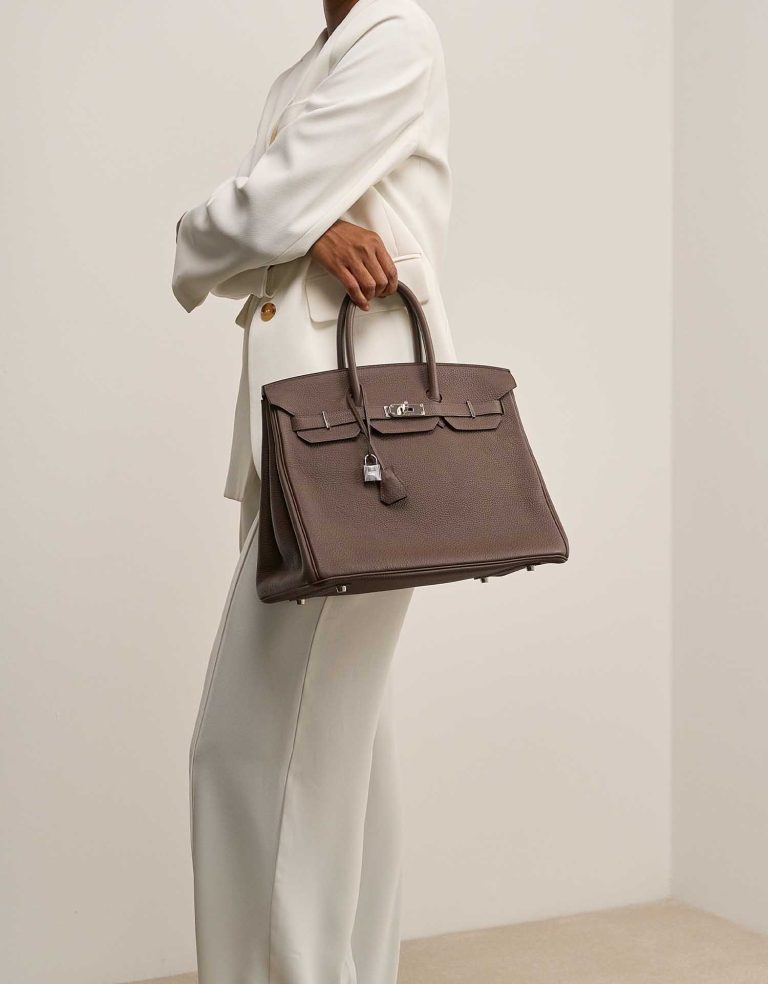 Hermès Birkin 35 Togo Vert Bronze Front | Verkaufen Sie Ihre Designer-Tasche