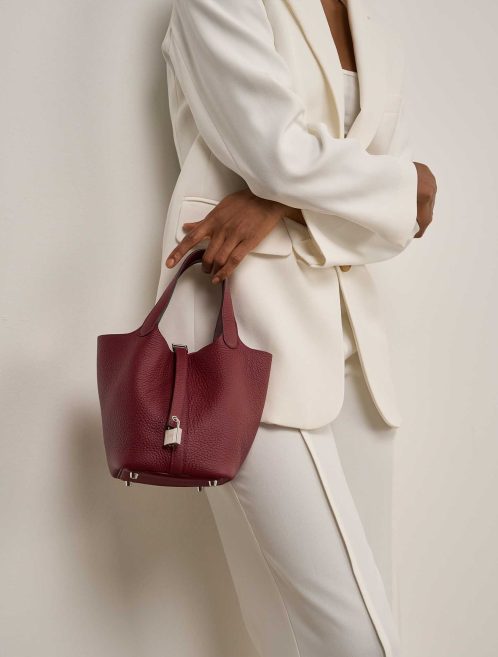 Hermès Picotin 18 Clémence Rouge H on Model | Sell your designer bag