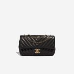 Chanel Timeless Klein Lammleder Schwarz Front | Verkaufen Sie Ihre Designer-Tasche