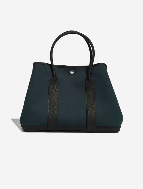 Hermès Garden Party 36 Veau Négonda / Toile Vert Bosphore / Black Front | Sell your designer bag